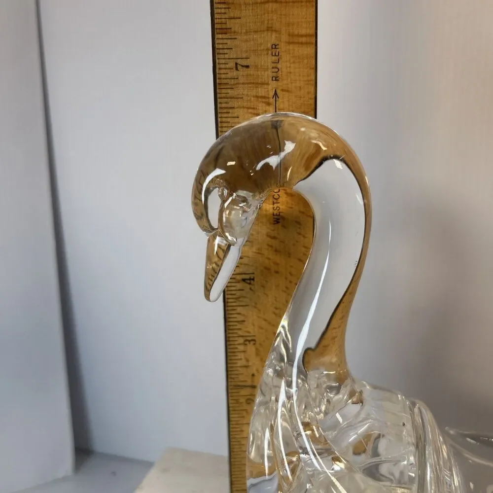 Vintage Lucite Acrylic Swan Towel Holder Clear Mid-century Modern Bath Kitchen